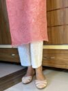 Chikankari Embroidered Flex Trousers