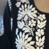 Shadow Bloom Chikankari Black Kurti