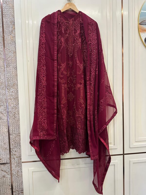 Royal Ruby Embroidered Pakistani Suit