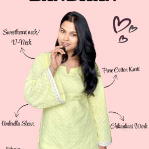 Bandhan Short Chikankari Kurti