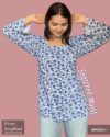 'Naina' Pure Cotton Floral Kurti