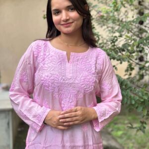 Rooh - Chikankari Kurti (Pink)
